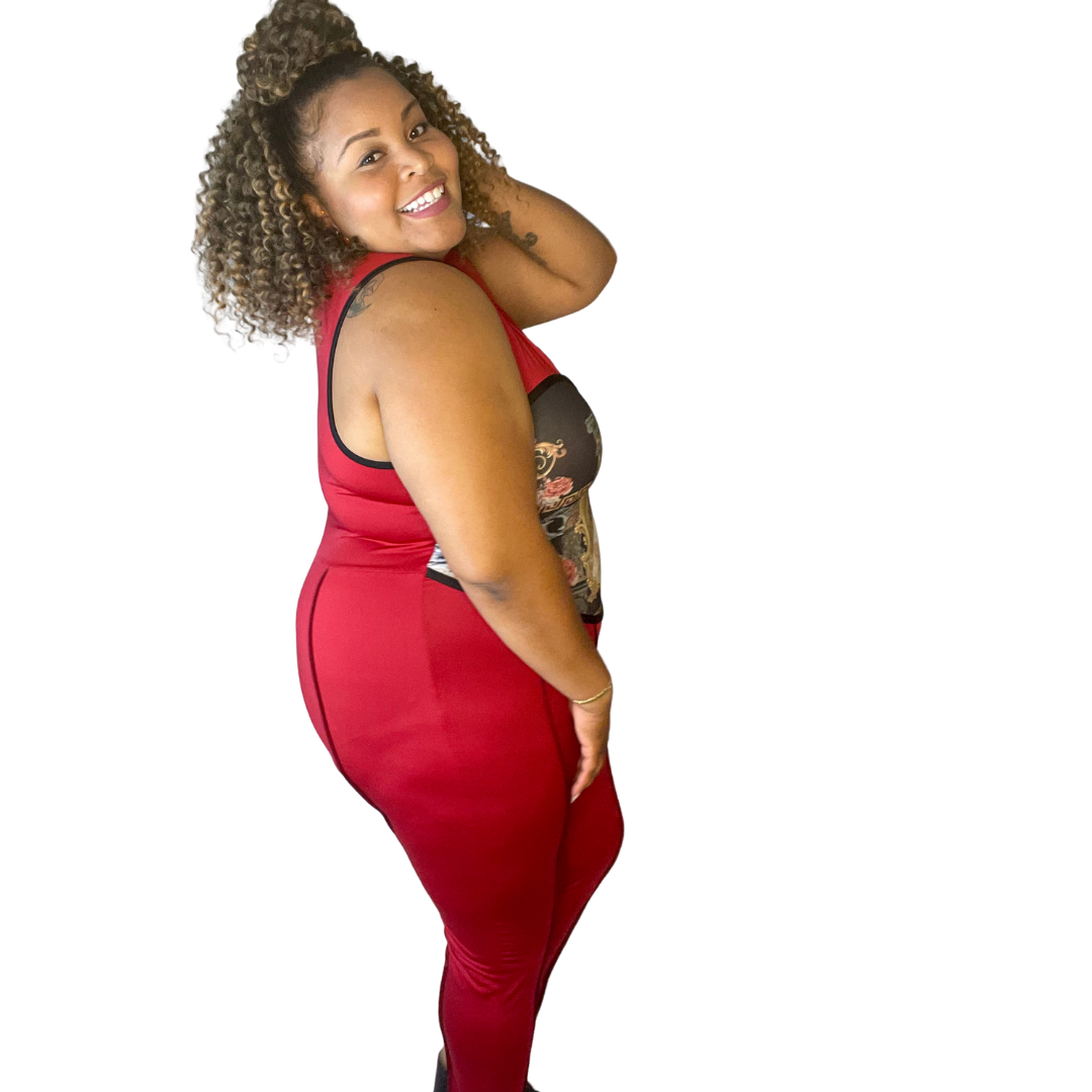 Corset Red Jumpsuit