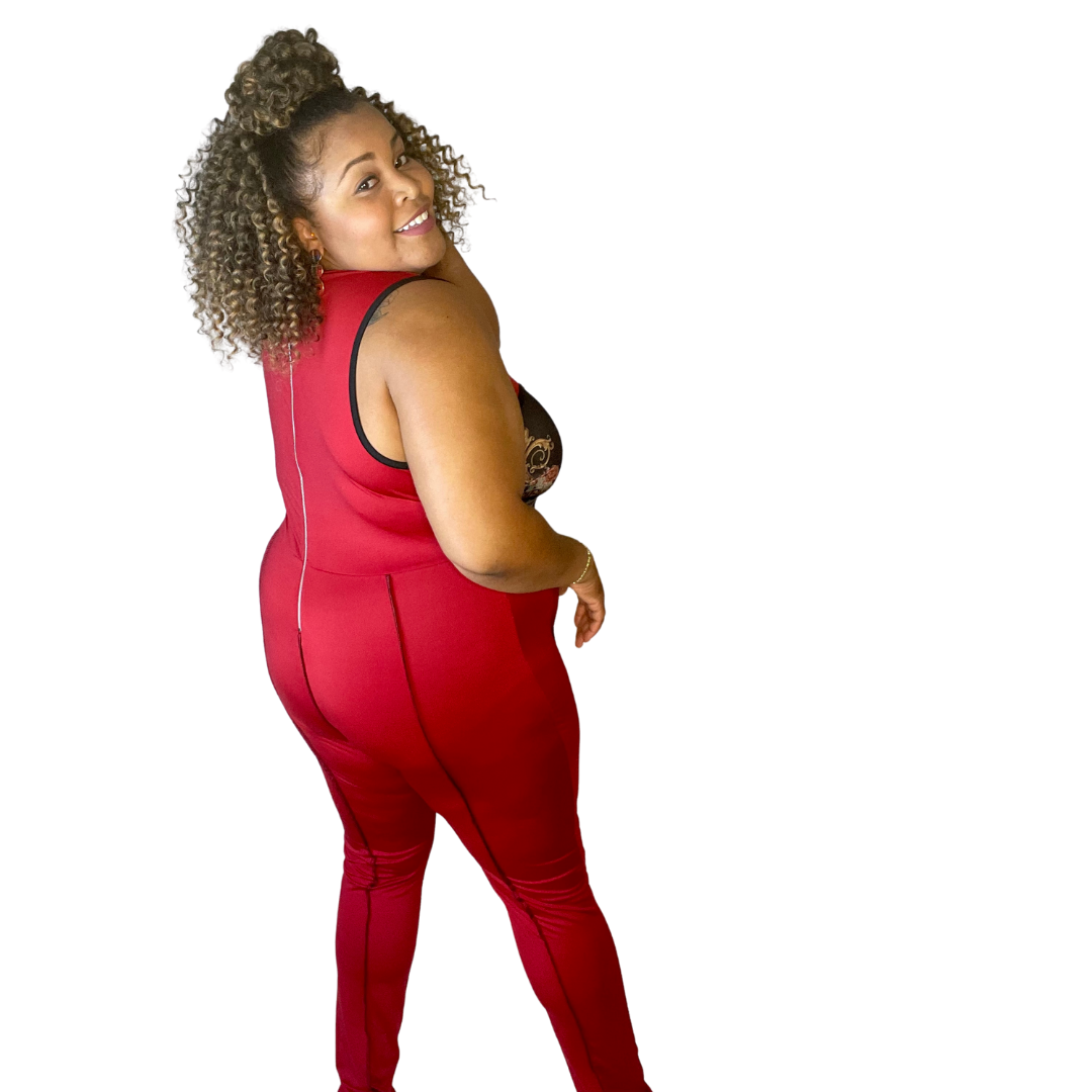 Corset Red Jumpsuit